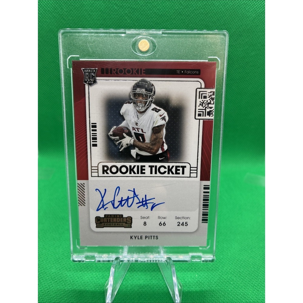 2021 Panini Contenders - Kyle Pitts *SEALED ON CARD* Rookie Ticket Auto #104